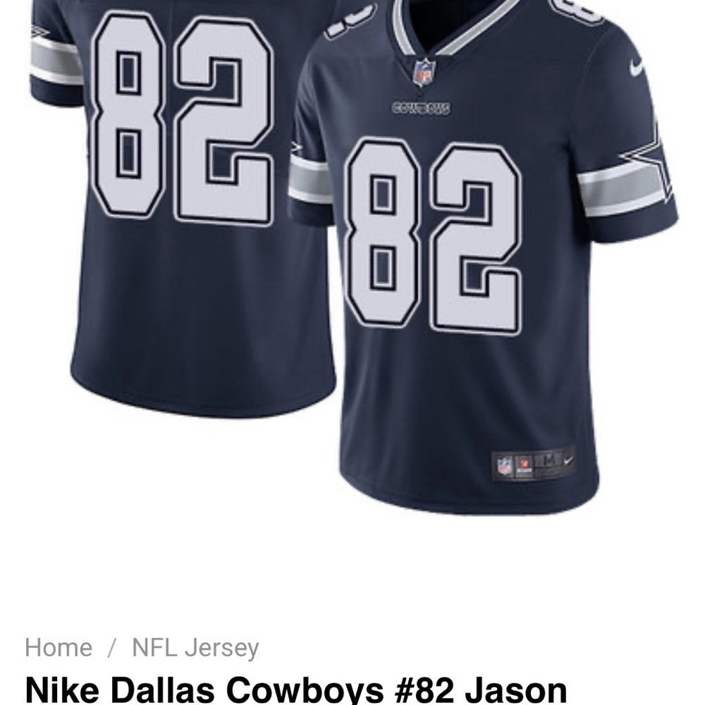 Nike Navy and Gray NFL Jersey - Witten #82